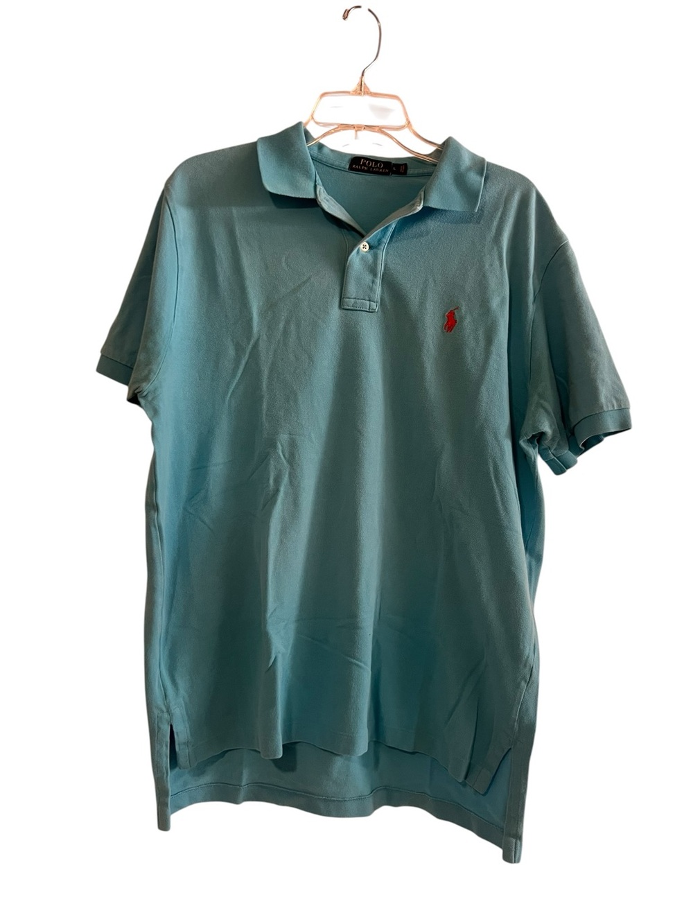 Polo Ralph Lauren Polo Shirt Cyan Blue Size L